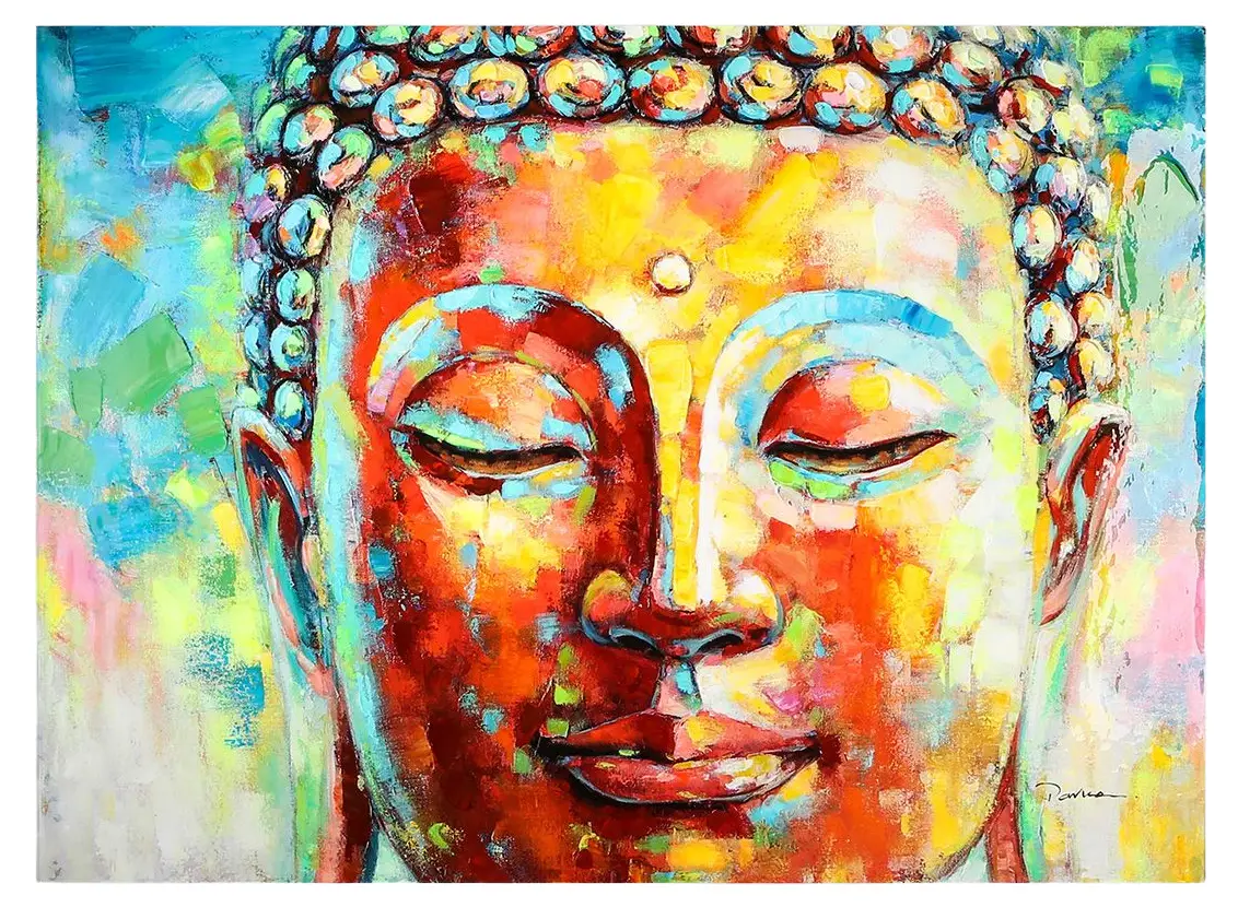 Bild Buddha handbemalt