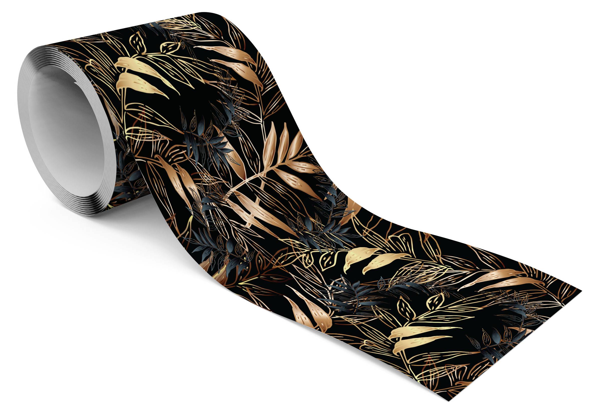 Tapetenbordüre Selbstklebend - Rote Grüne Blätter 12x1000cm