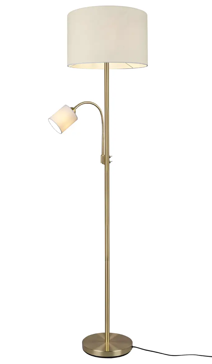LED Stehlampe Beige Leselampe, dimmbar