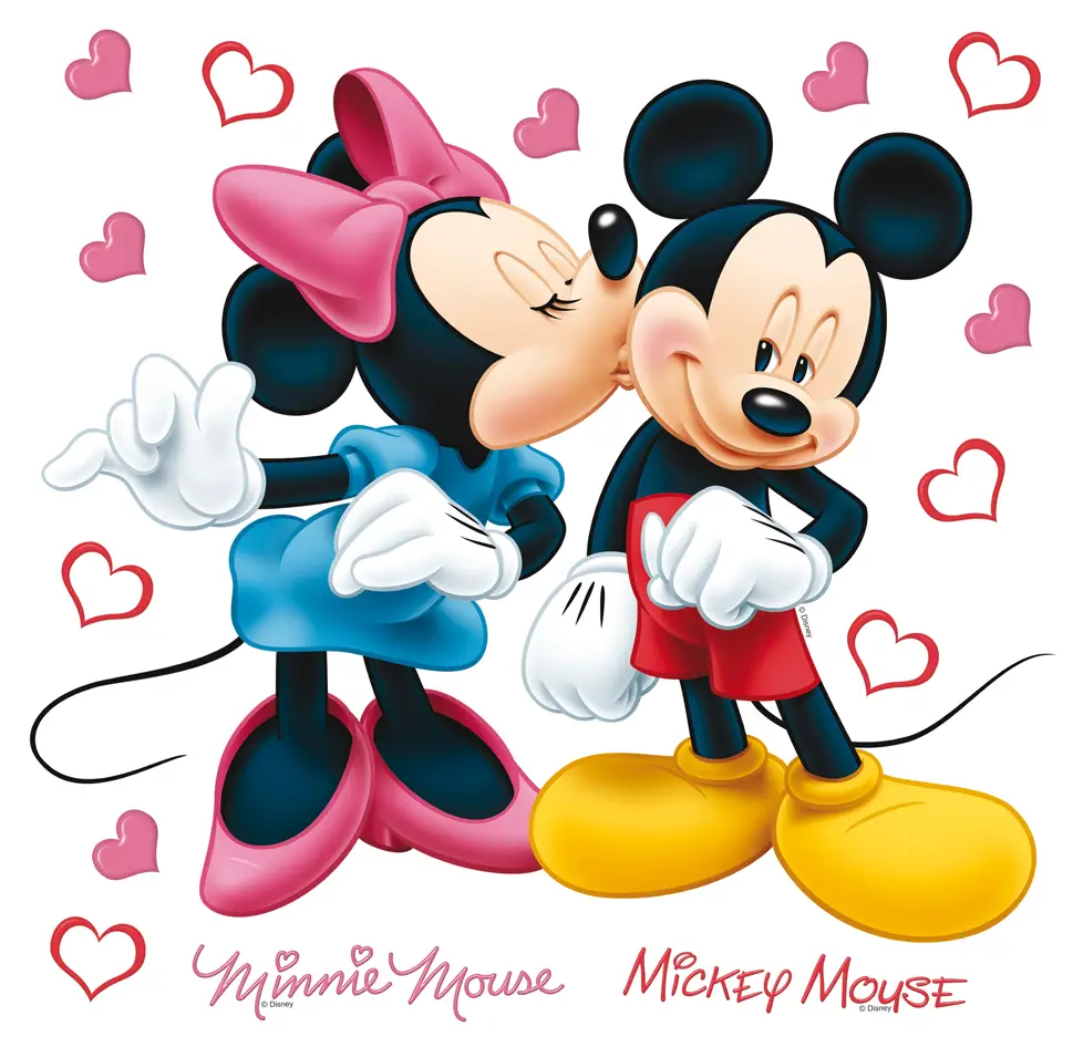 Wandtattoo Minnie & Micky Maus