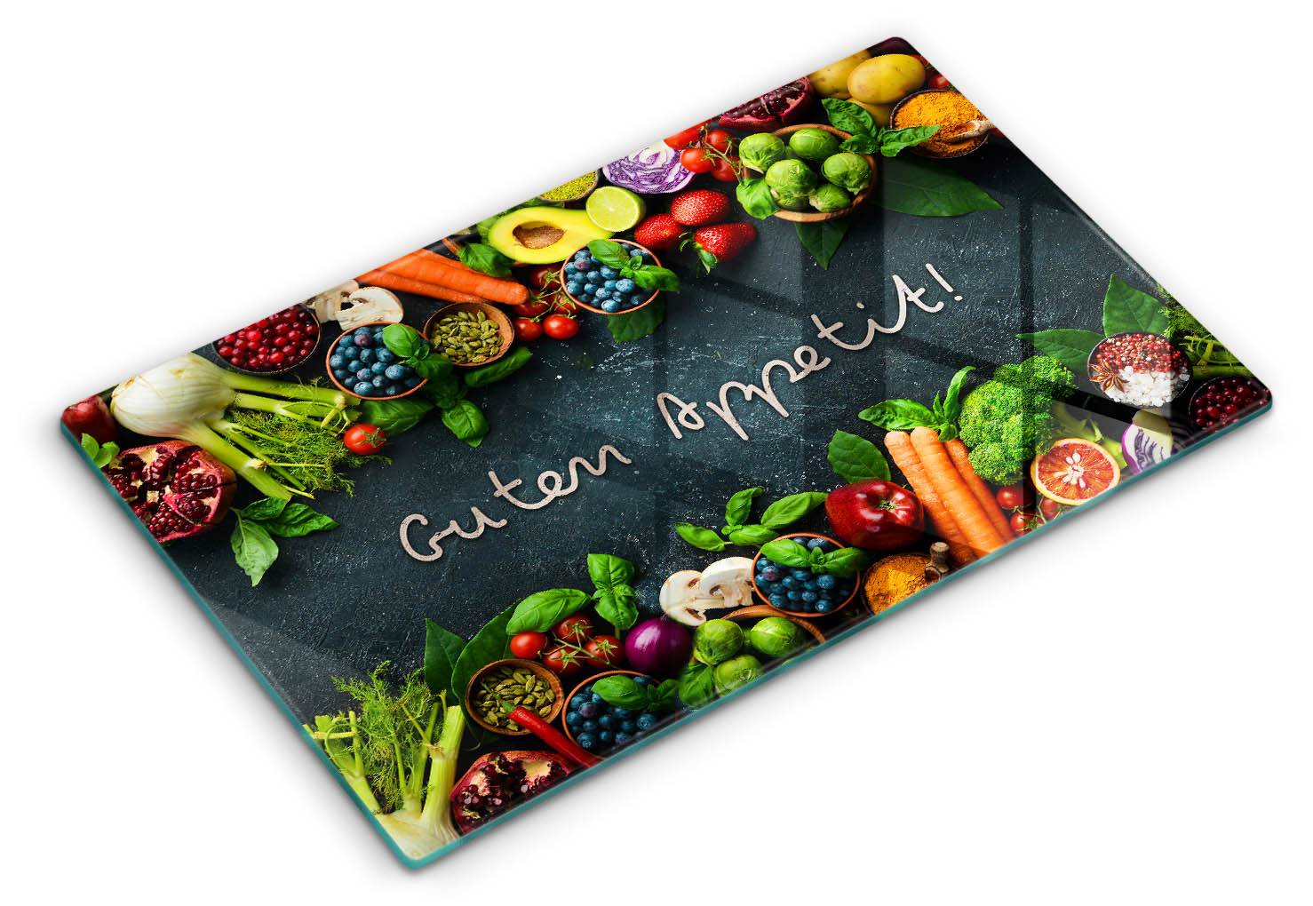 Tulup Schneidebrett Aus Glas 52x30cm - Hygienisches Küchenbrett Gehärtetes Glas