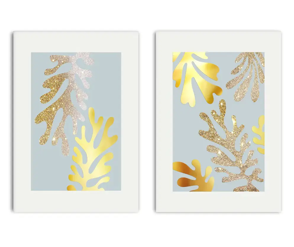 Gold Echtes Korallen Set Poster