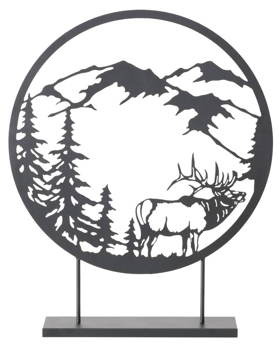 Dekoobjekt hirsch in berglandschaft kaufen home24