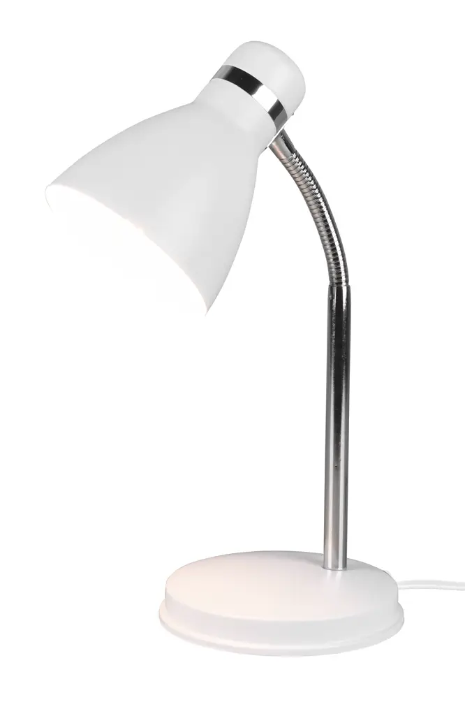 Schreibtischlampe Nachttisch Chrom Wei脽 | Tischlampen