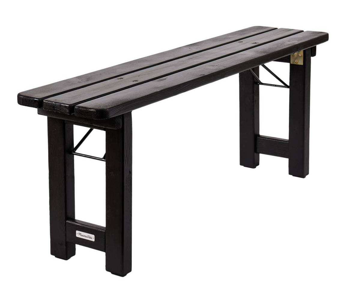 Klappbare Picknickbank schwarz, 120 cm kaufen home24