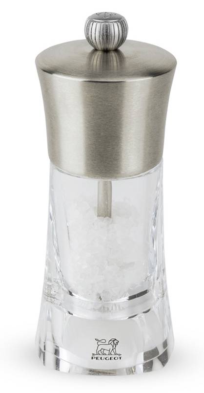 MARLUX 345 Salzmühle Buchenholz 14cm - Mattweiß Mit Edelstahl-Mahlwerk