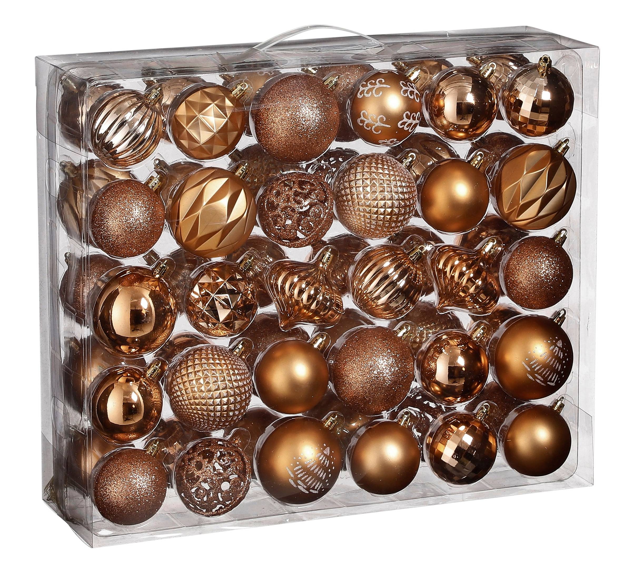 Weihnachtskugeln Set Im Bonbon-Design - 6 Stück 8cm Christbaumkugeln Mit Aufhänger - Weihnachtsdekoration