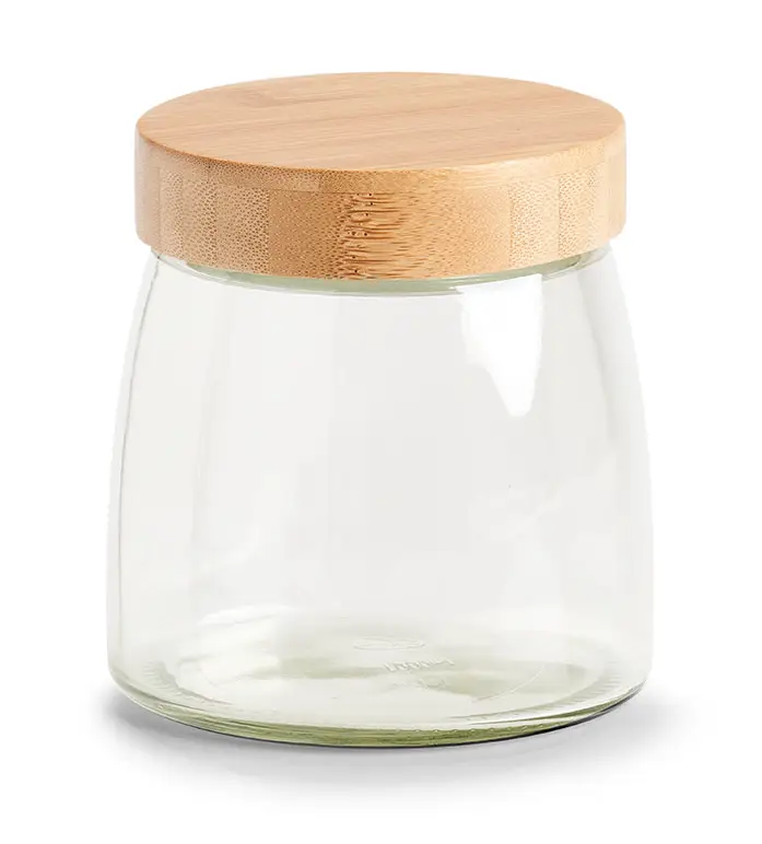 Glas Bambusdeckel, 950ml, m. Vorratsglas