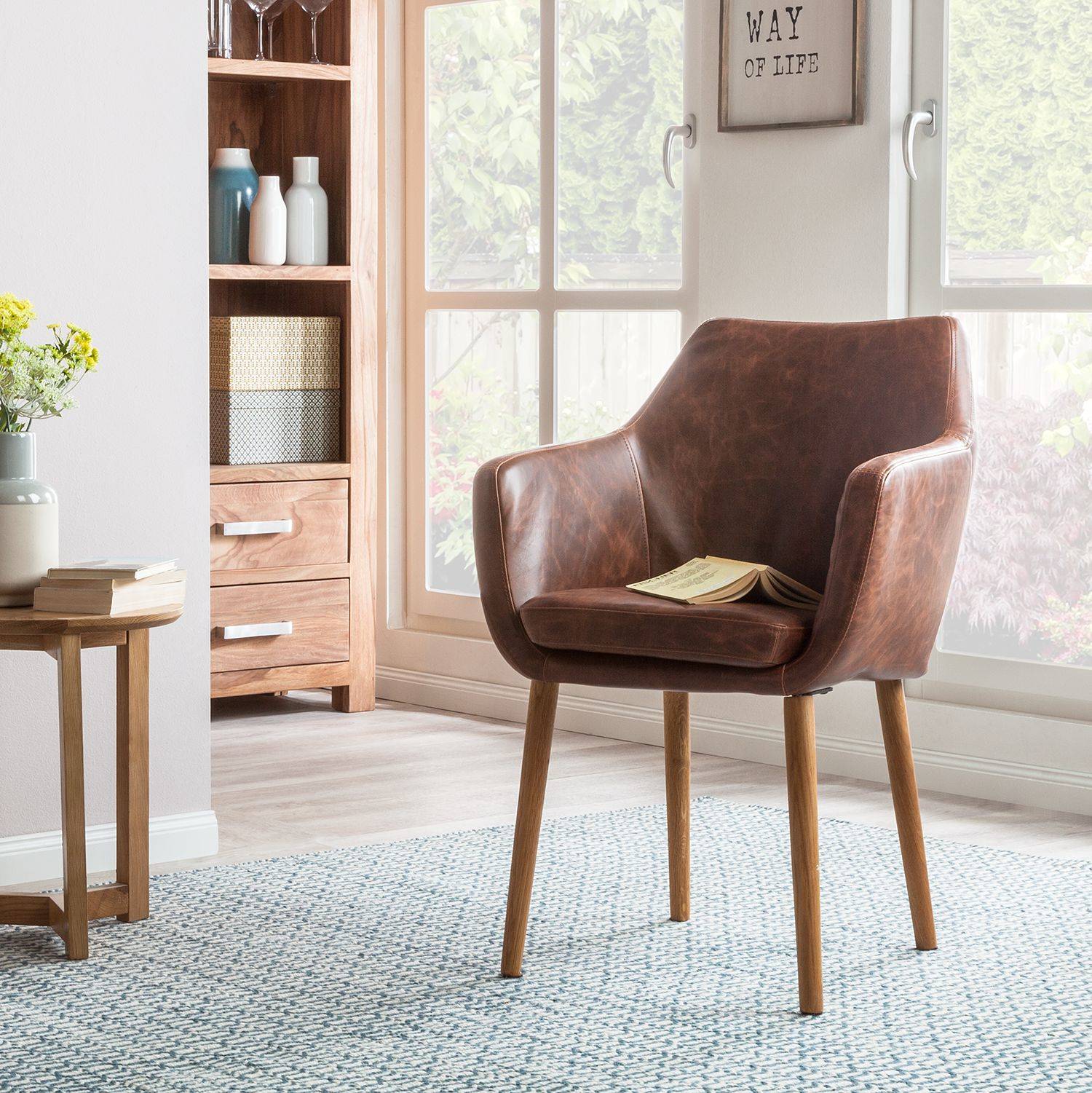 Armleunstoel Nicholas I Moerteens moerteens kopen in de aanbieding