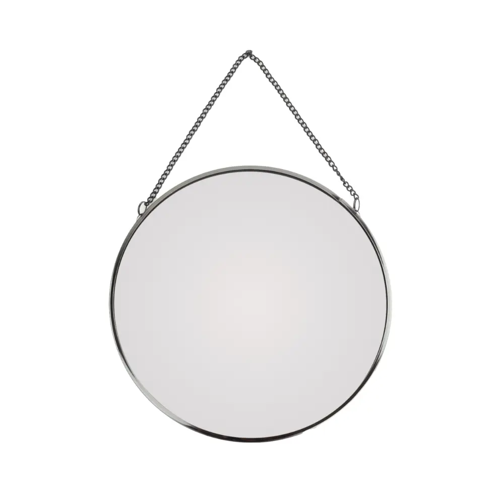 Mirror Metall Schwarz mit Kette 20 cm
