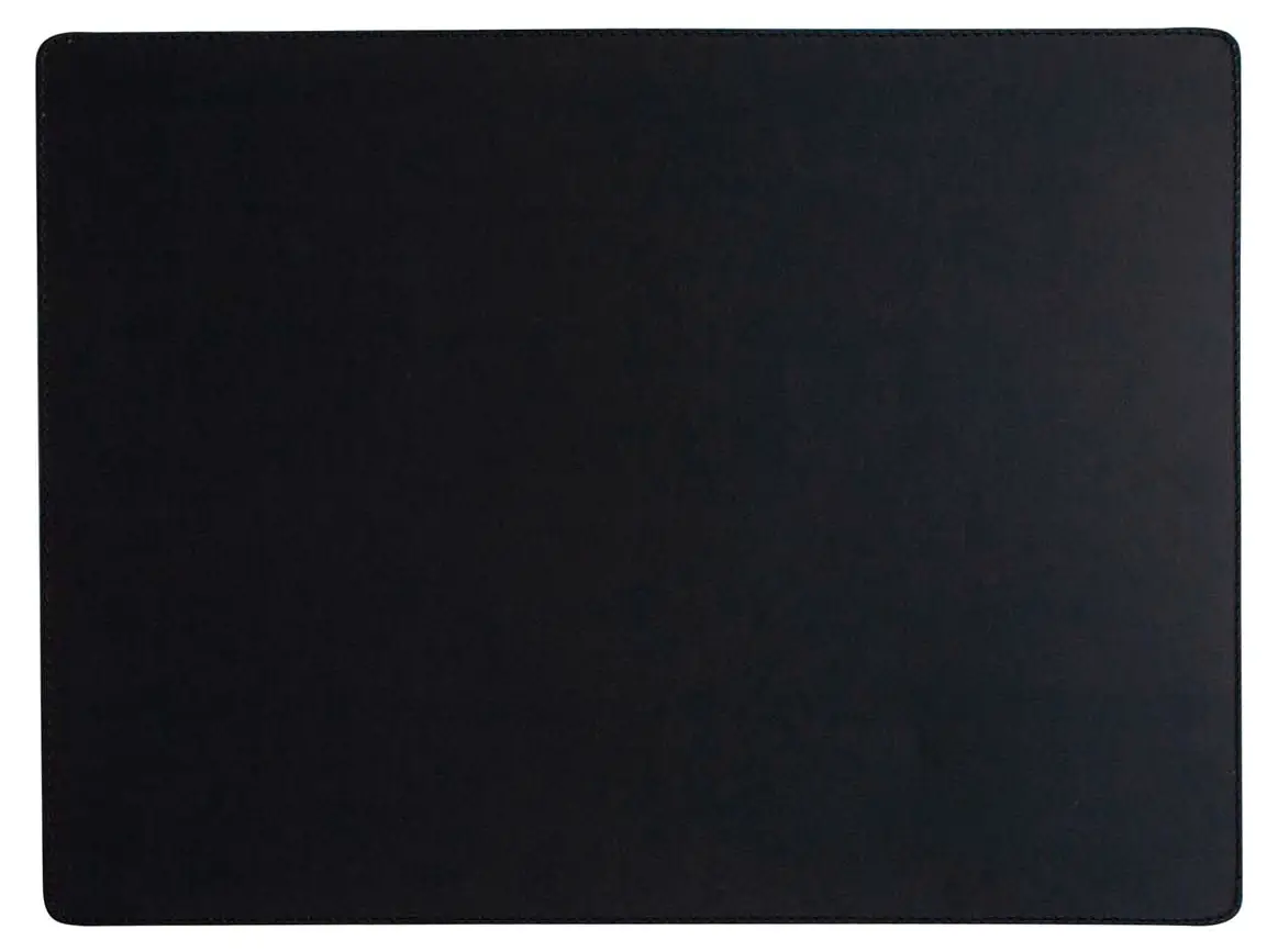 rechteckig Tischset schwarz KANON Leder