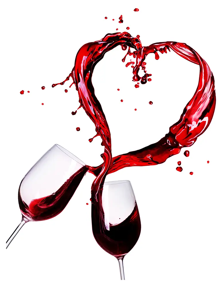 Liebe Wein Leinwandbild zum
