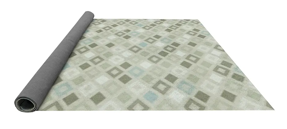 Taupe Grids Outdoor-Teppich