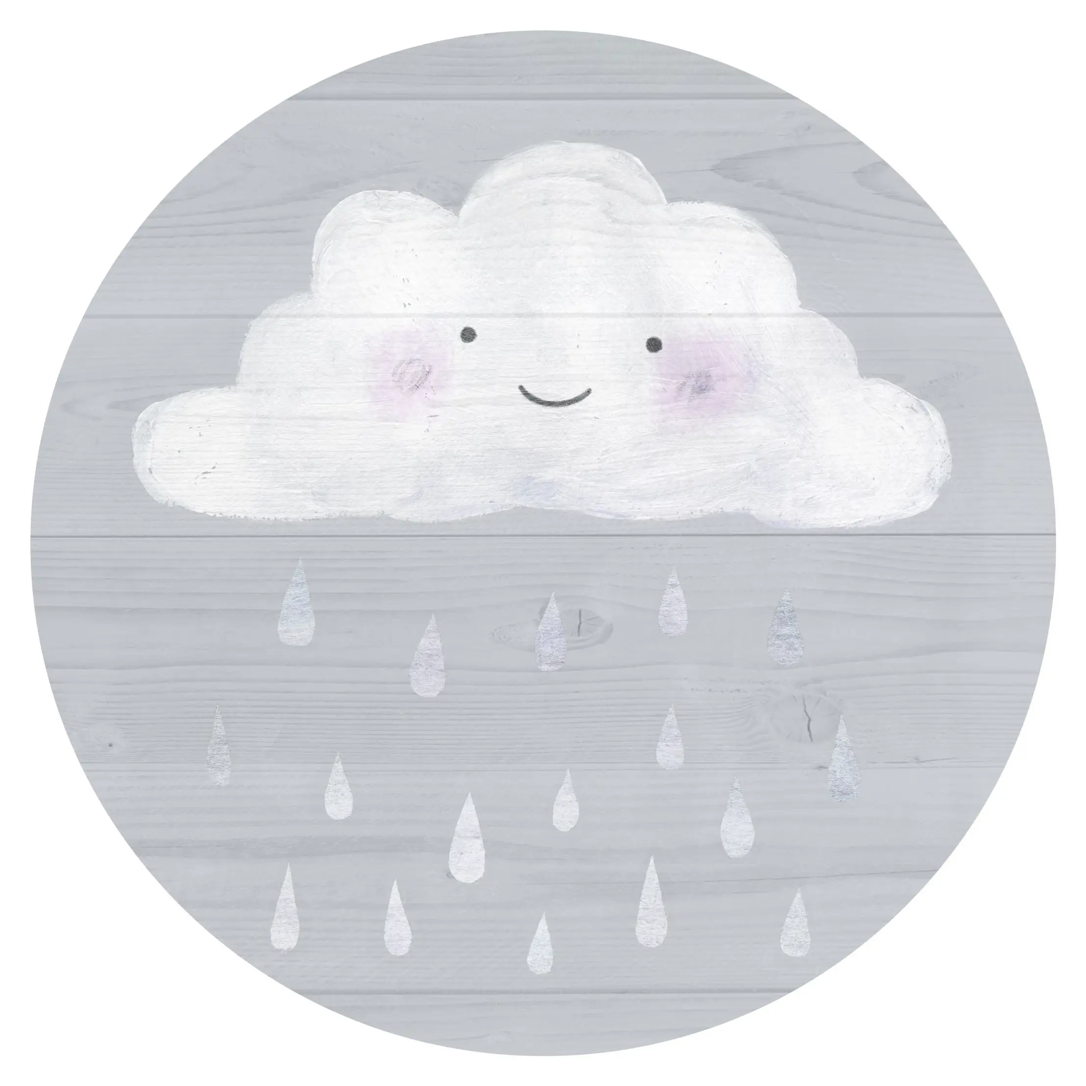 silbernen Regentropfen mit Wolke
