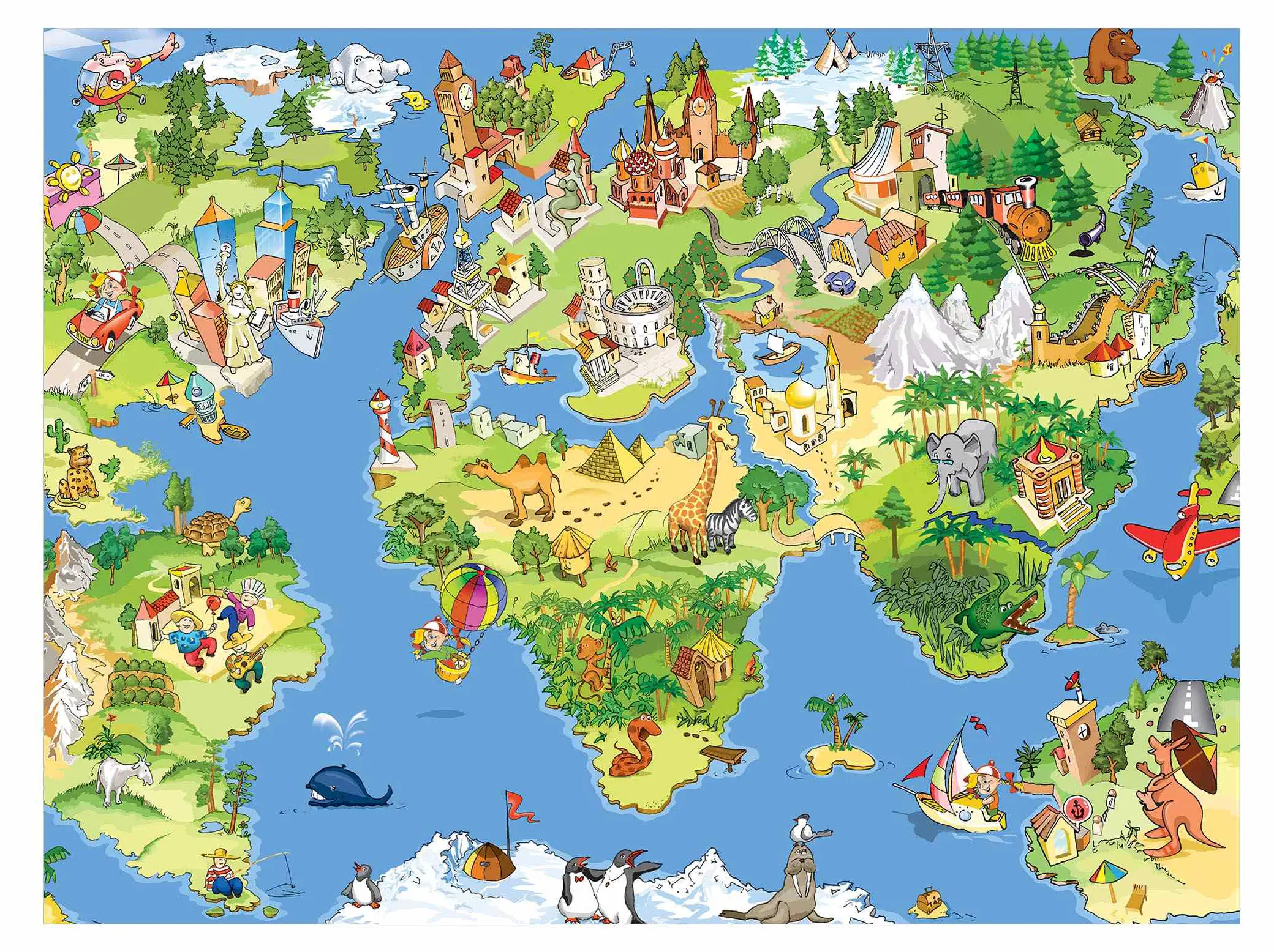 Great funny and Worldmap