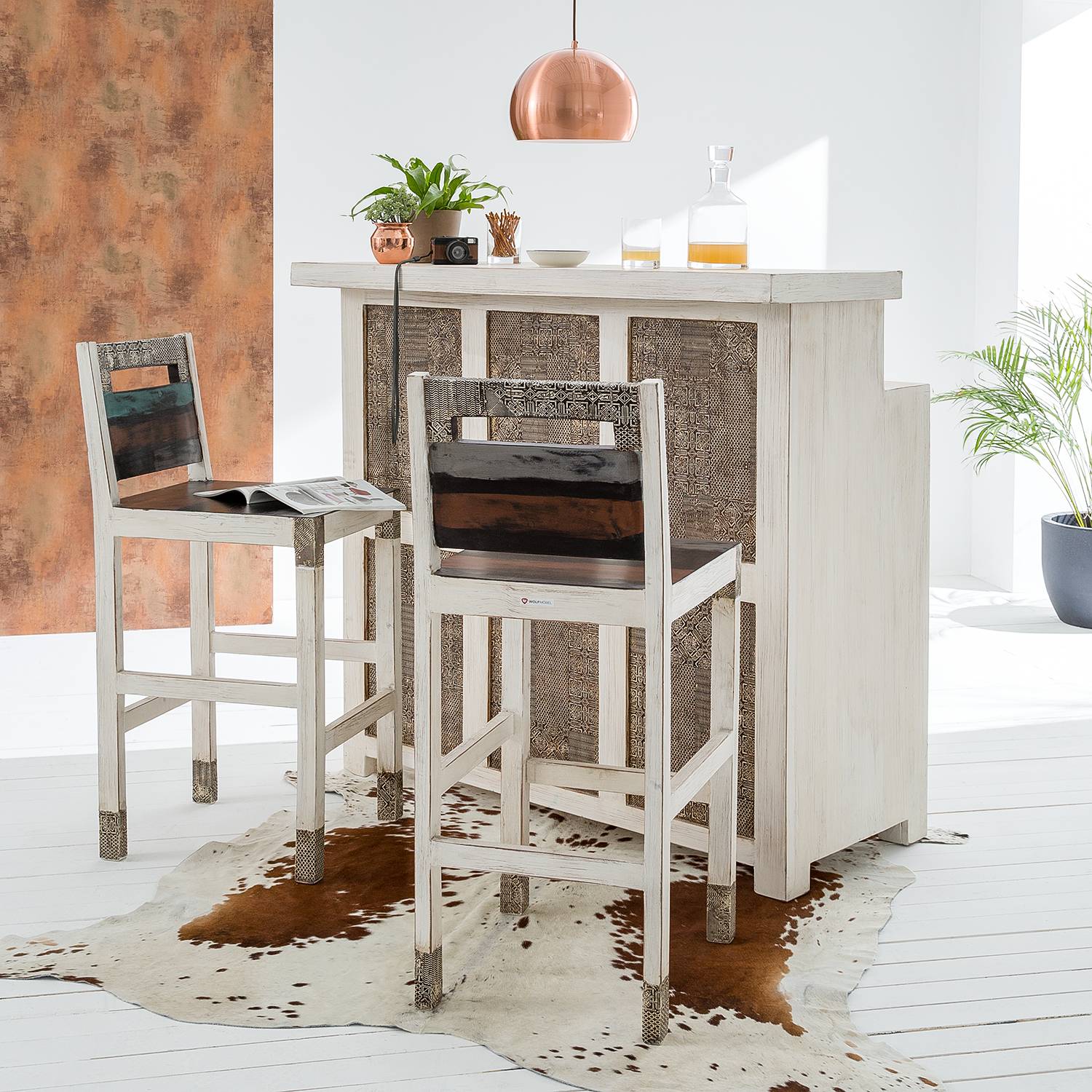 Wolfmoebel Barkruk Goa White Wolf Moebel wolfmoebel kopen in de aanbieding