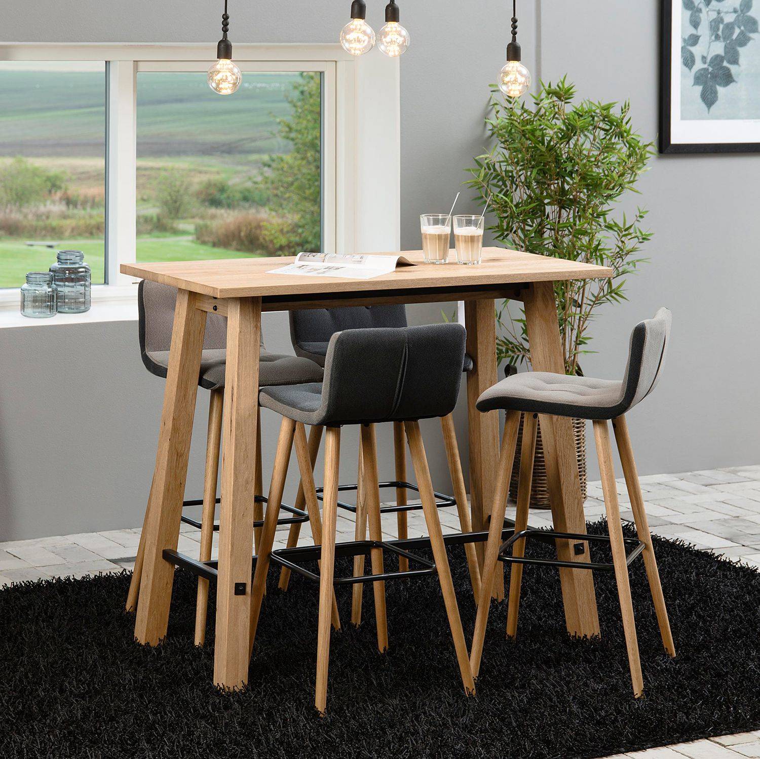 Barkrukken Troon 2 Delige Set Moerteens moerteens kopen in de aanbieding