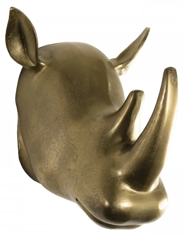 Dekoration Alu Rhinozeros Skulptur