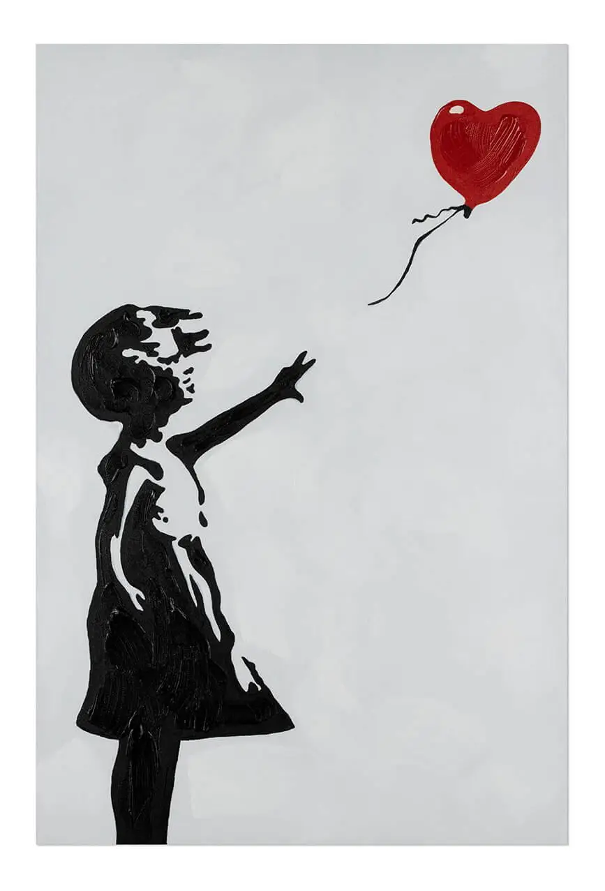 Bild Balloon Heart handgemalt Banksy\'s
