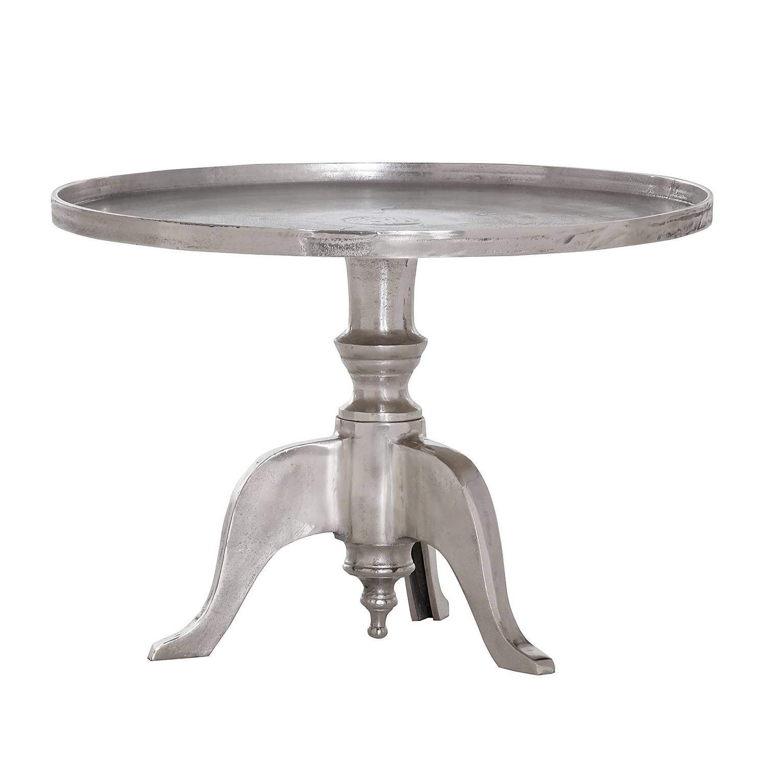 home24 ars manufacti Beistelltisch Melur Aluminium Silber Rund Boho 65x45x65 cm (BxHxT)