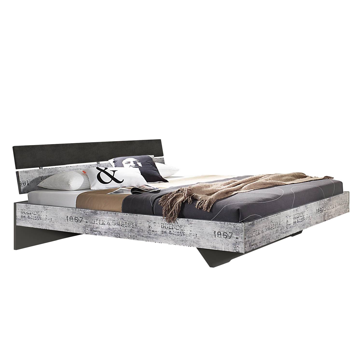 goedkoop Bed Sumatra 140 x 200cm Bruin grijs Rauch Select