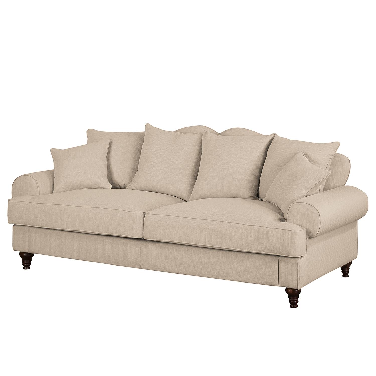 home24 Maison Belfort Bigsofa Seelow Cappuccino Webstoff 230x100x90 cm