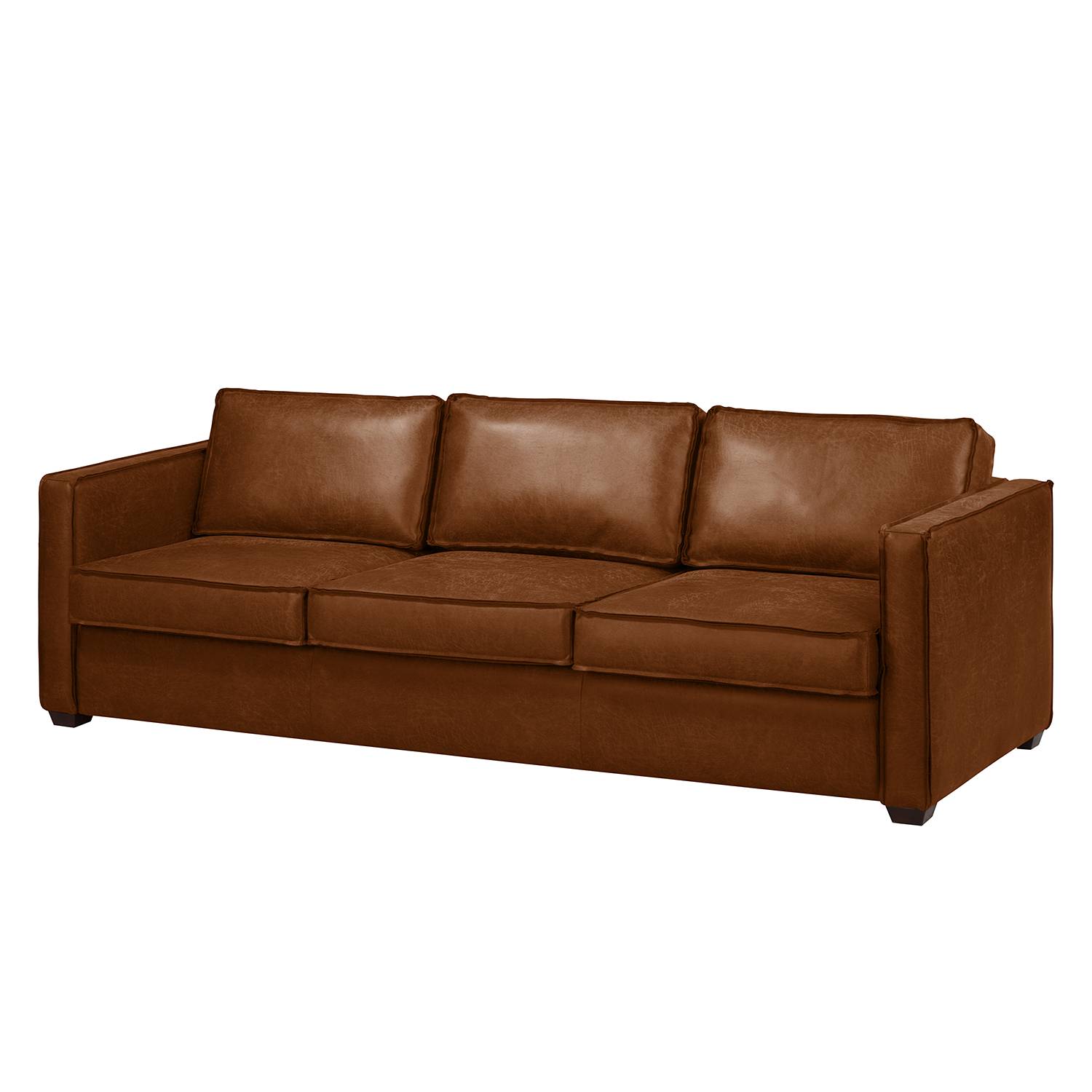 home24 ars manufacti Bigsofa Spring City Cognac Microfaser 237x81x96 cm