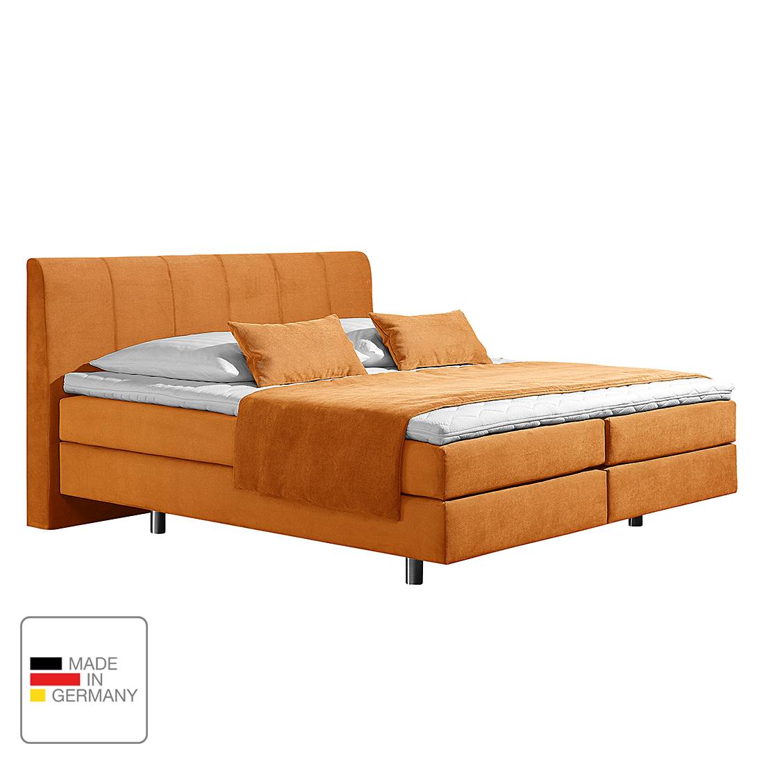 goedkoop Boxspring Baila geweven stof 160 x 200cm H3 vanaf 80kg Bonell binnenveringmatras Geel Monaco