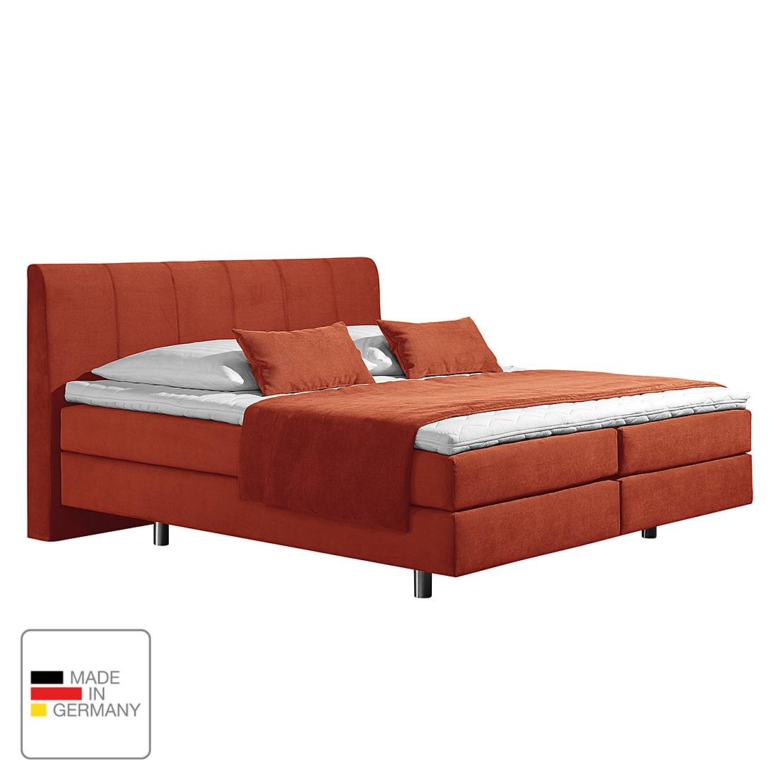 goedkoop Boxspring Baila geweven stof 180 x 200cm H3 vanaf 80kg Ton pocketveringmatras Terracotta Monaco