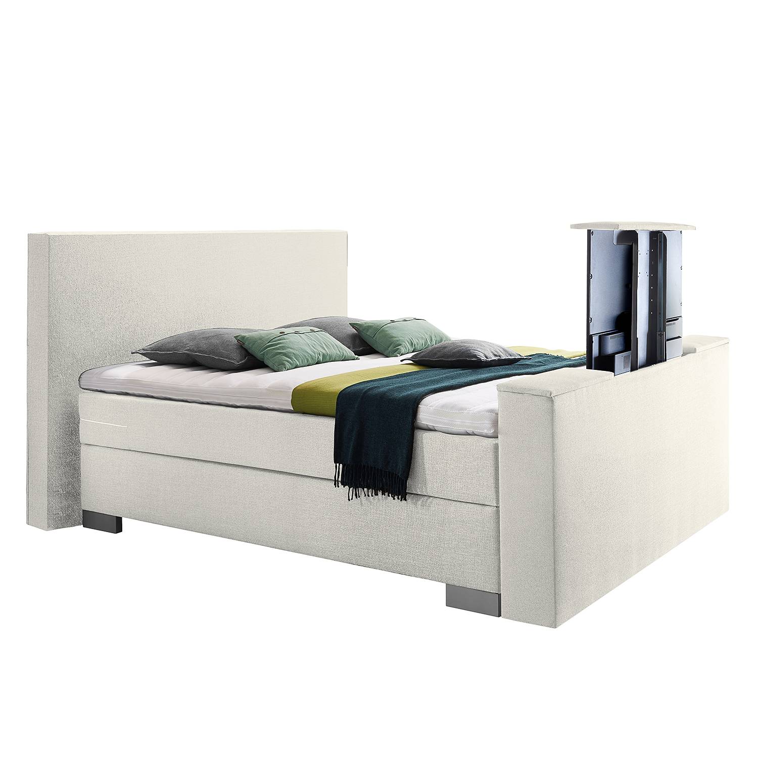 goedkoop Boxspring Emperial Night II 160 x 200cm H3 vanaf 80kg Ton pocketvering Gebroken wit Grand Selection
