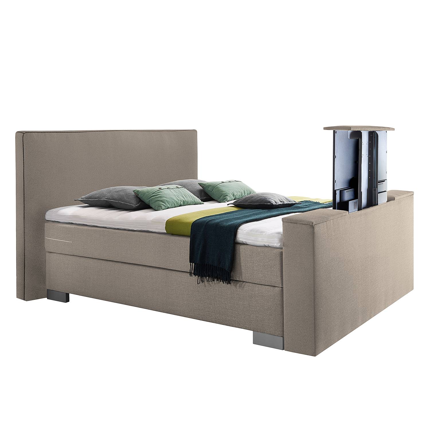 goedkoop Boxspring Emperial Night III 160 x 200cm H3 vanaf 80kg Ton pocketvering Gemêleerd beige Grand Selection