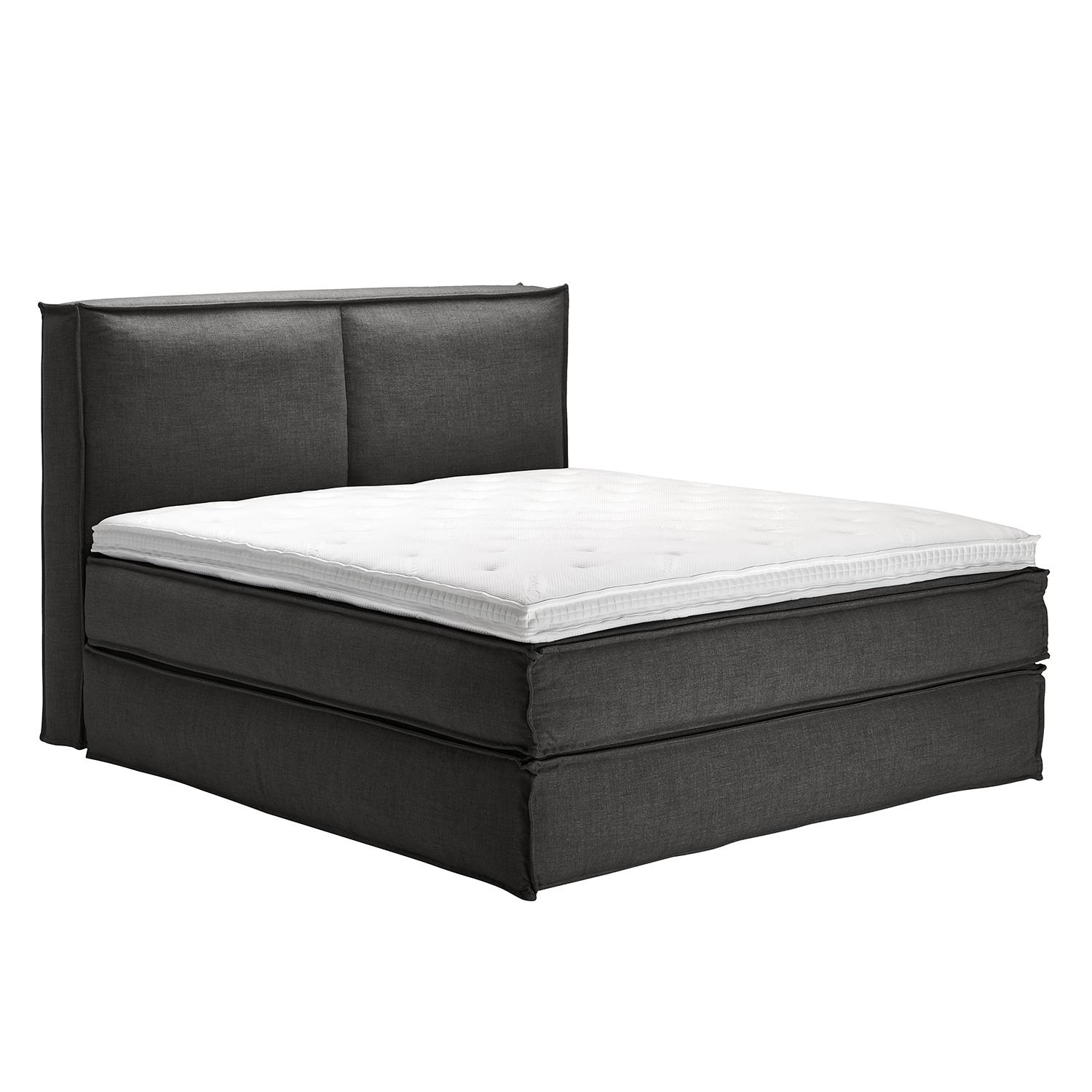 goedkoop Boxspring Kinx geweven stof Antracietkleurig 130cm 180x200cm Kinx