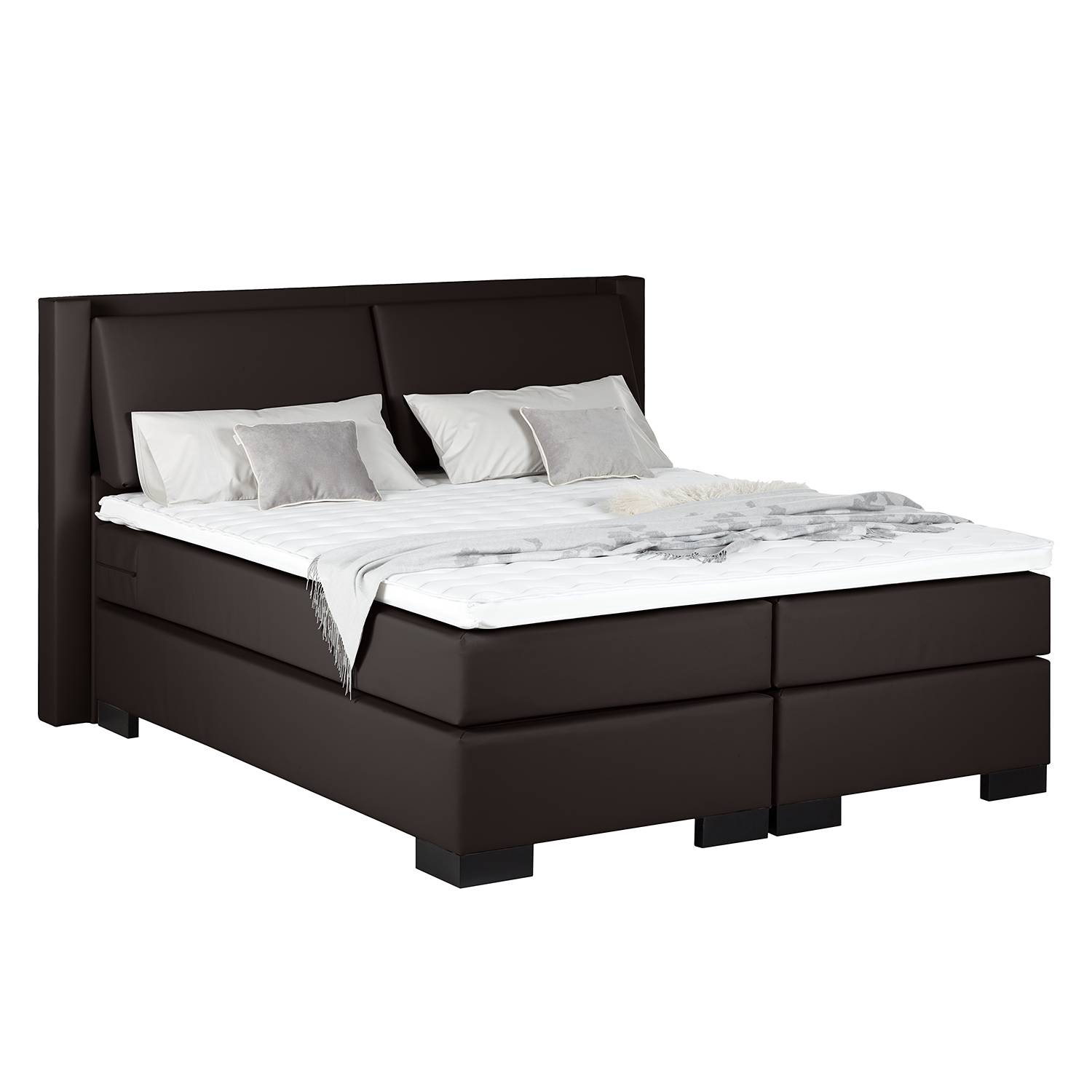 goedkoop Boxspring Brilliant Night 180 x 200cm H2 tot 80kg Bonellvering Donkerbruin Fredriks