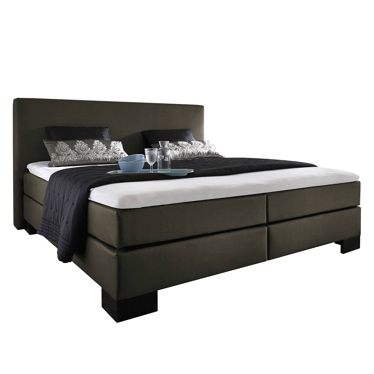 goedkoop Boxspring Reno II 100 x 200cm Espressokleurig Fredriks