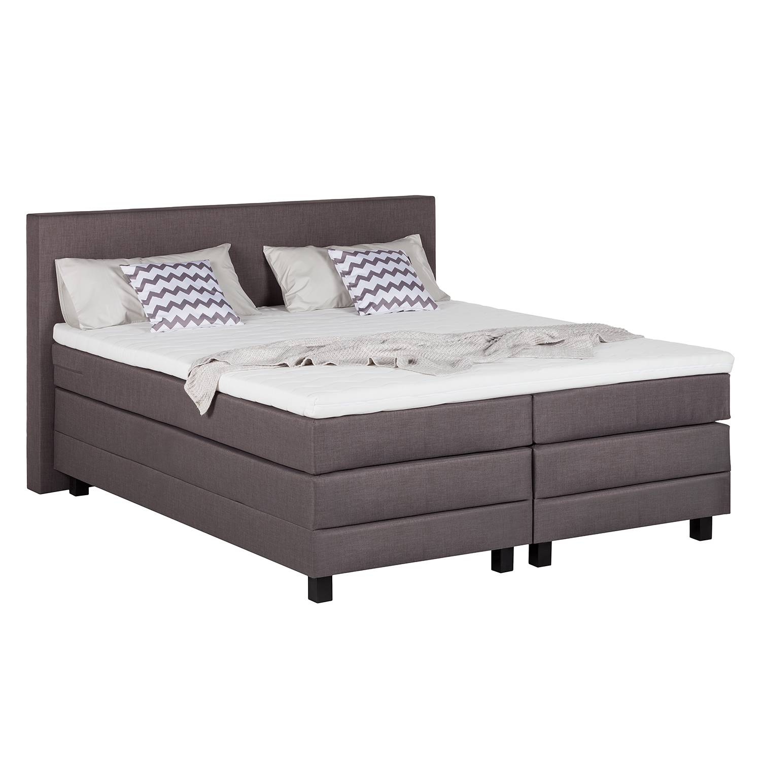 goedkoop Boxspring Superior Night II 200 x 200cm H2 tot 80kg Gemêleerd bruin Grand Selection