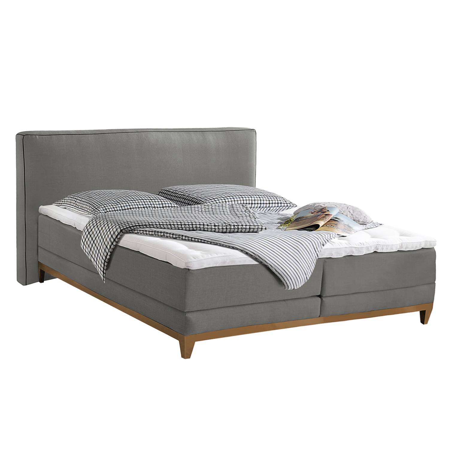 goedkoop Boxspring Silver Night II 180 x 200cm H2 tot 80kg Kleibruin Morteens