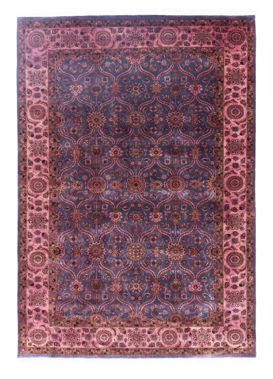 Designer Teppich - 296 x 202 cm - blau