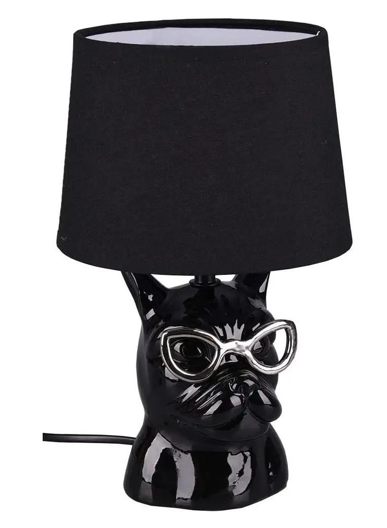 Lustige Tischlampe Hundelampe Schwarz | Tischlampen
