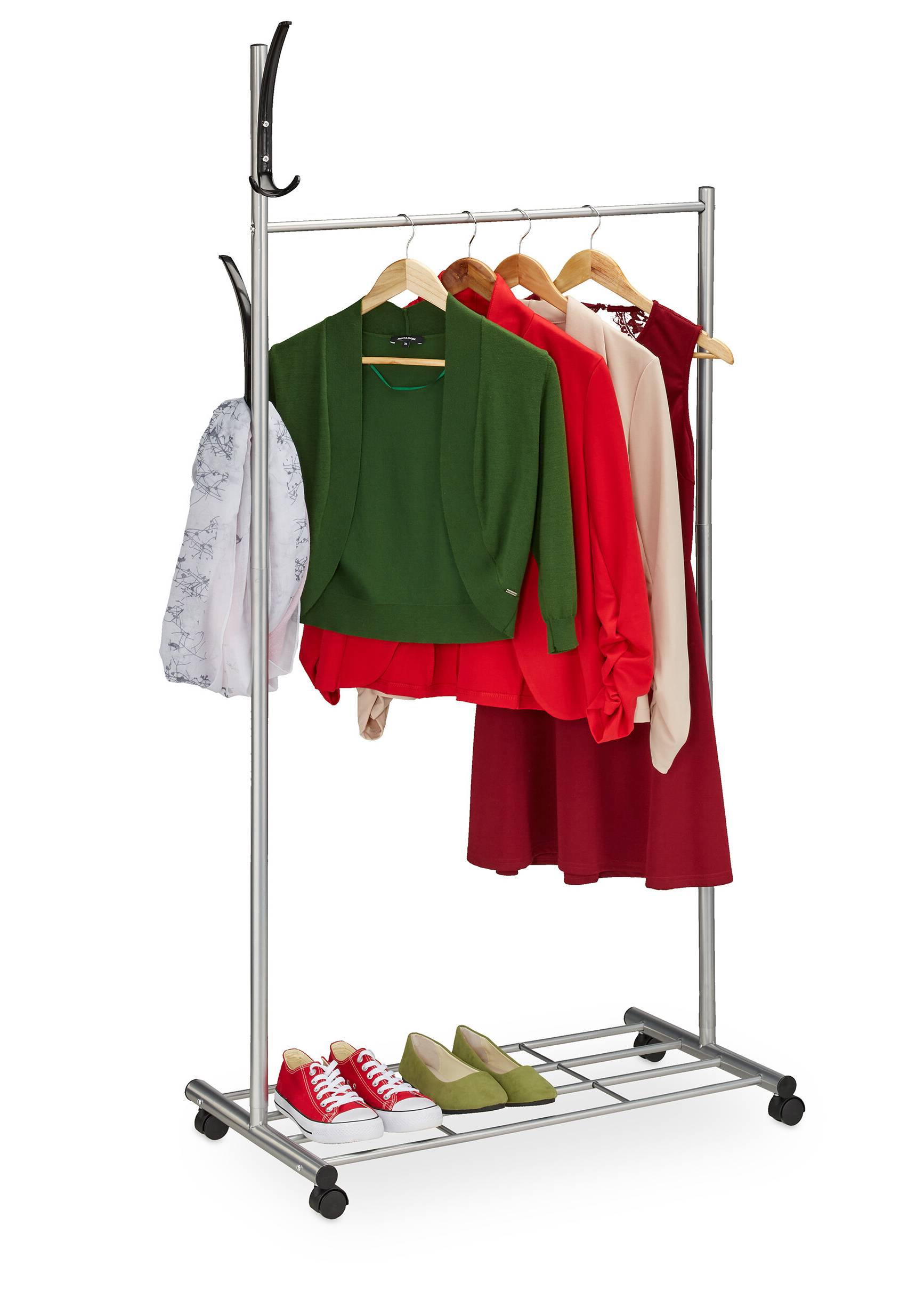Produktbild von Kleiderständer Auf Rollen VidaXL Kleiderschrank Kleiderschrank Mehrzweckschrank Schrank Räuchereiche 60x35x180 Cm Span Wohnzimmer Möbel