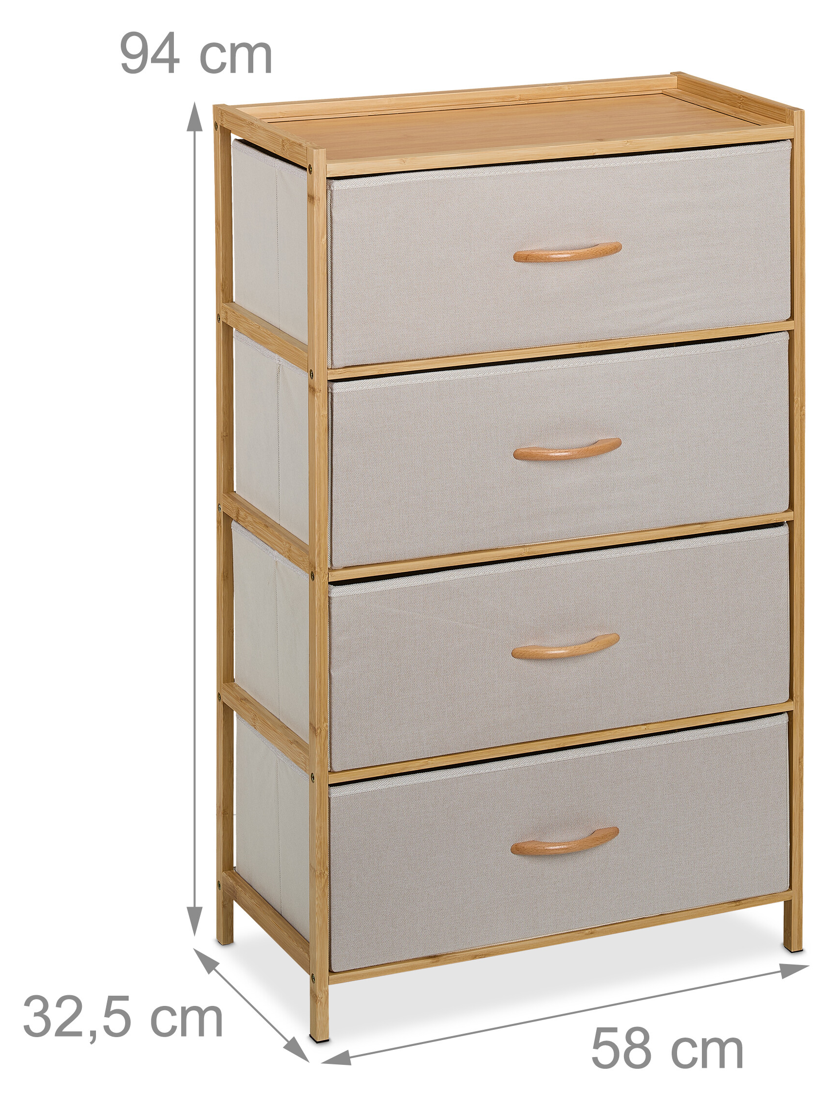 Bambus Kommode 4 Schubladen kaufen | home24