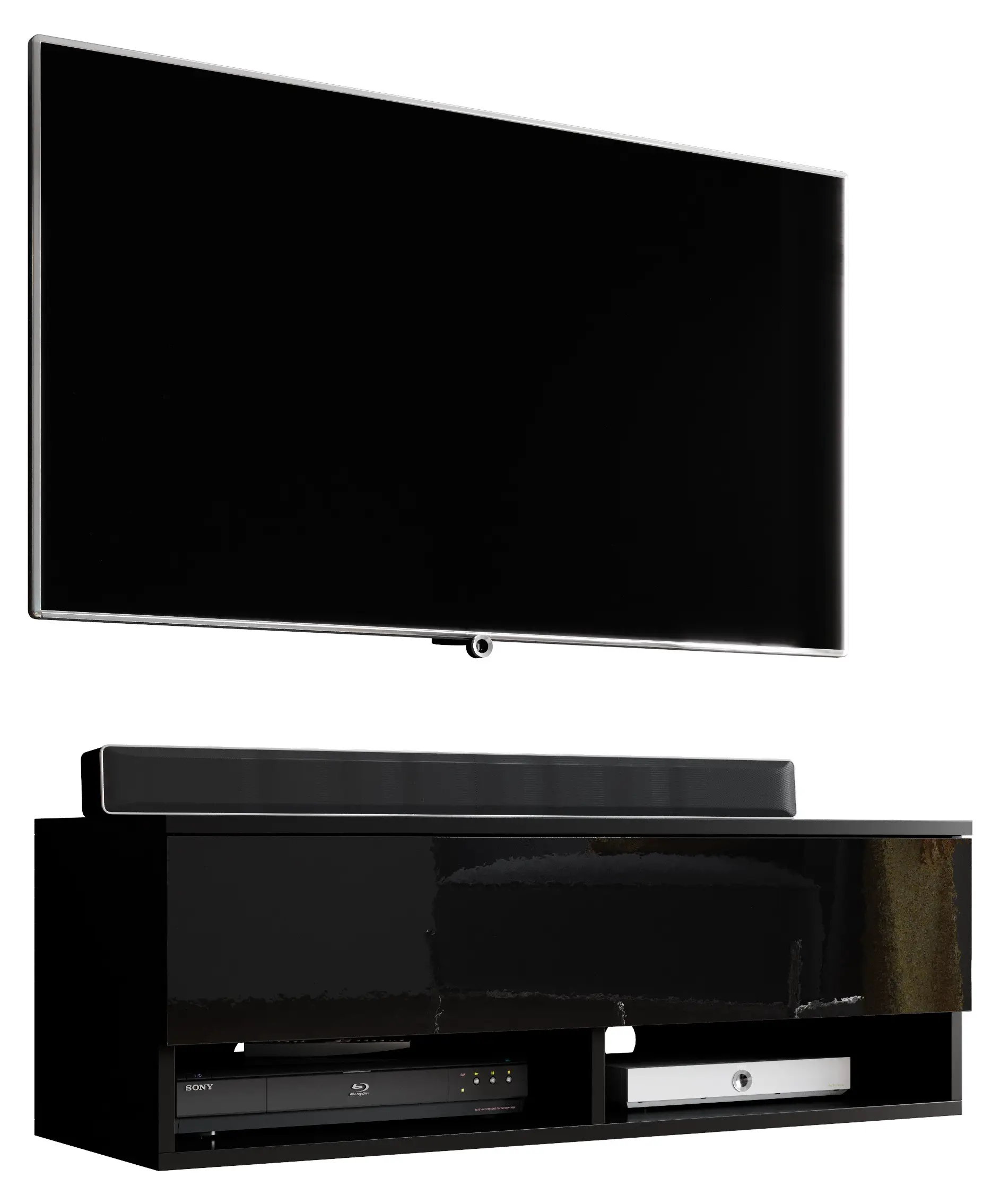 LED Alyx ohne 100cm Schwarz TV-Schrank