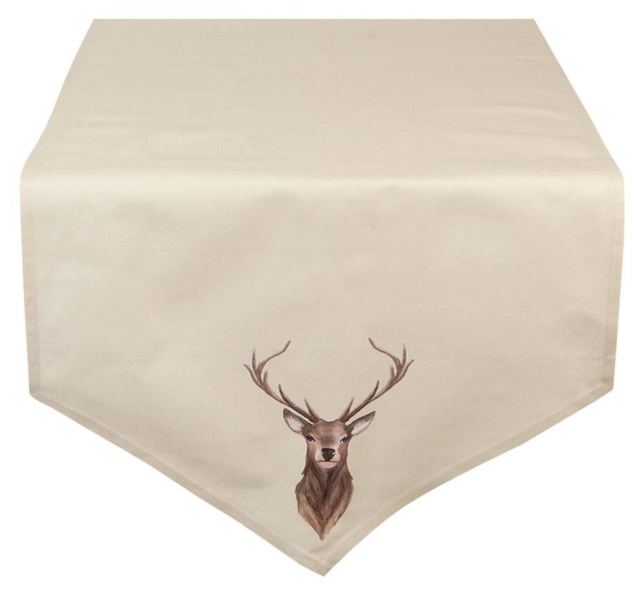 Excelsa Tischläufer 'Merry Christmas', 40 X 140 Cm – Aus Baumwolle Und Polyester, Mit Weihnachtsmotiven