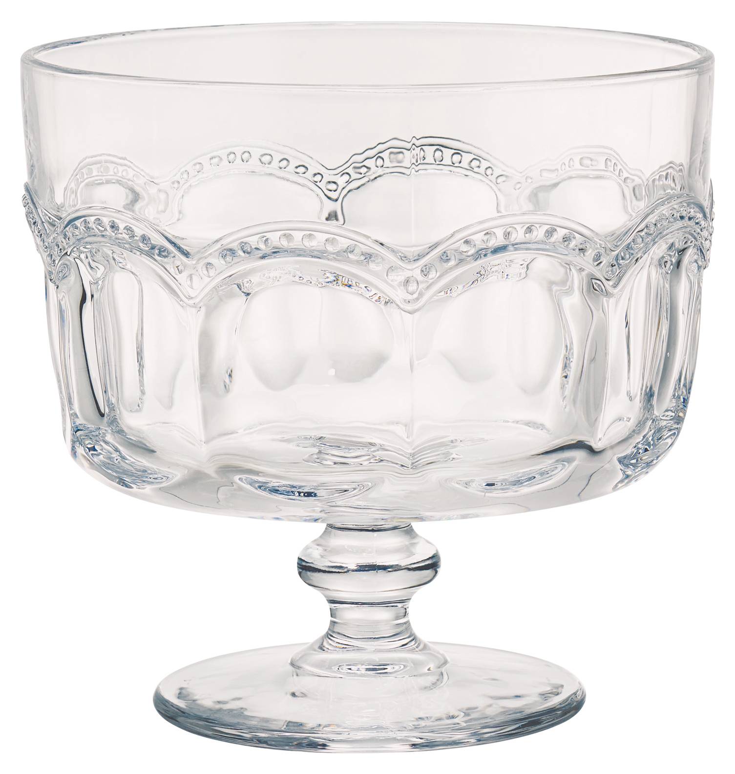 thumbnail image 2 of Artland Pearl Ridge 88 Oz Trifle Bowl – Clear Glass – Dishwasher & Microwave Safe 2 of 3
