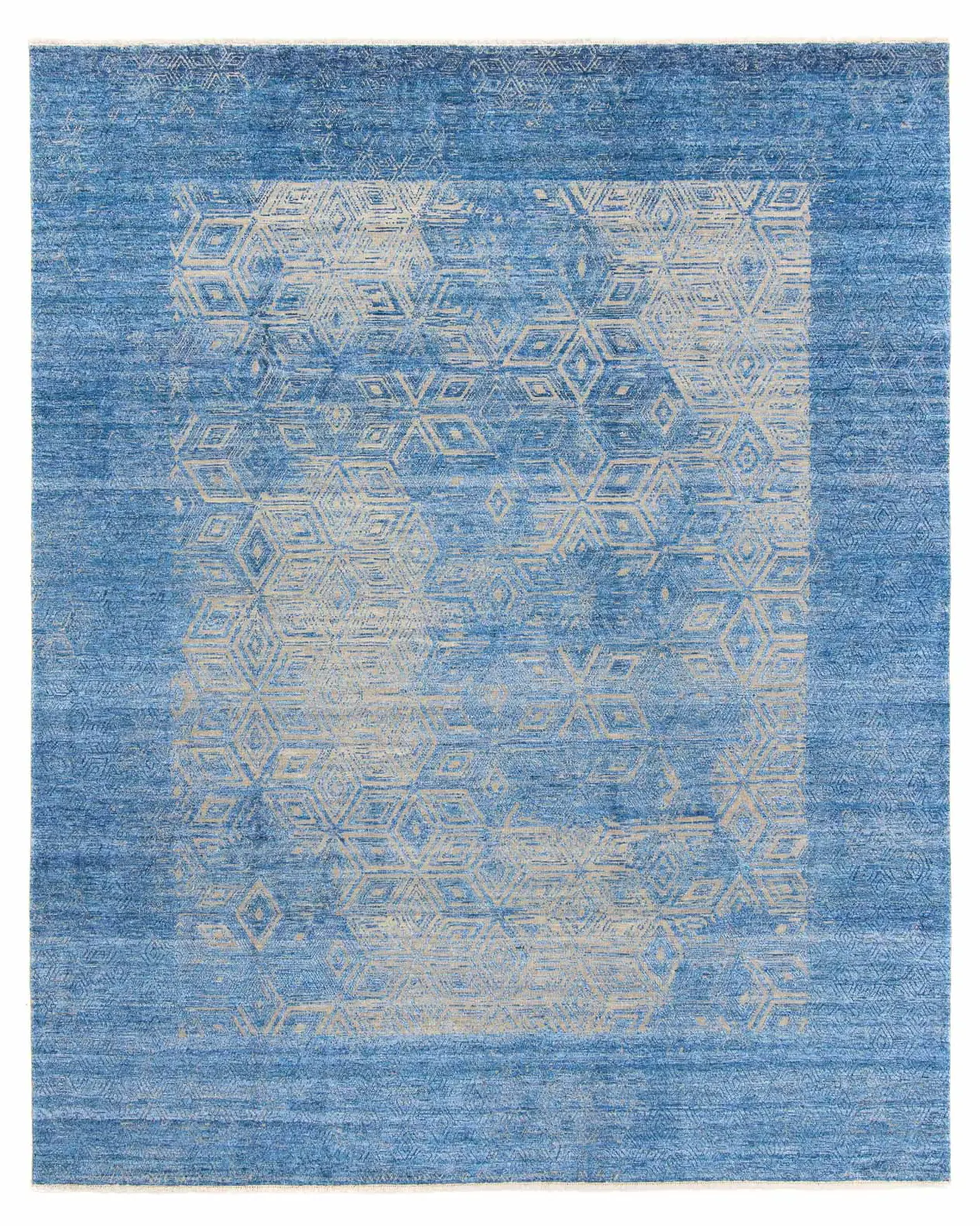 Designer Teppich - 307 x 248 cm - blau
