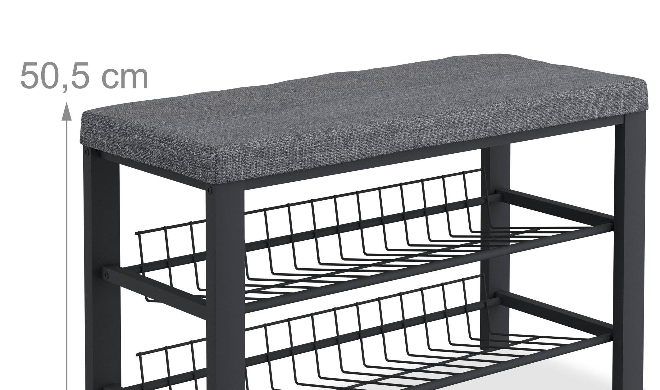 Schoenenbank Lillehammer 90x37x42 cm [en.casa] | premiumXL