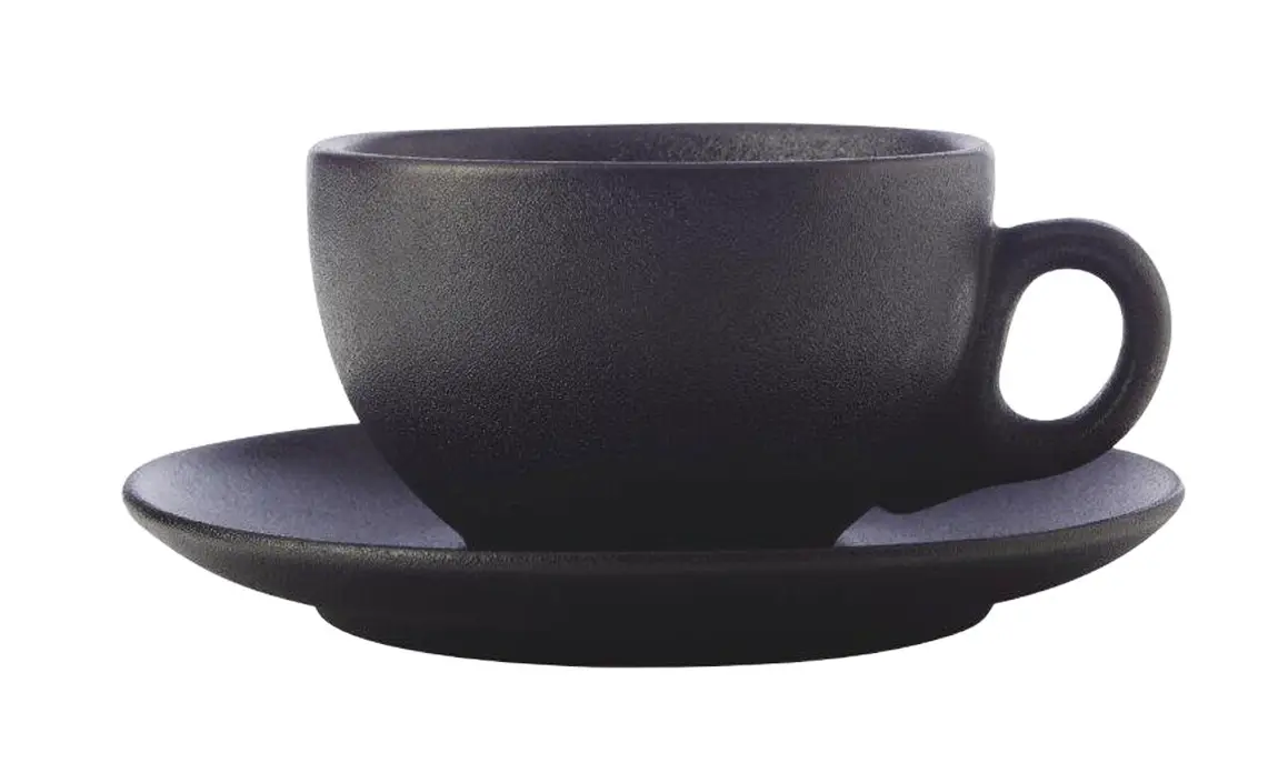 Caviar Kaffeetasse mit Untertasse Black