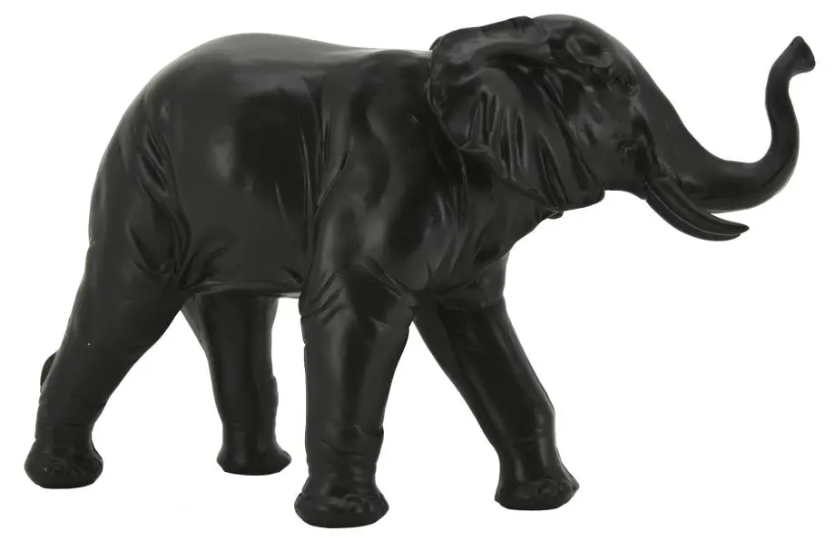 Elefantf枚rmige Dekoration aus schwarzem