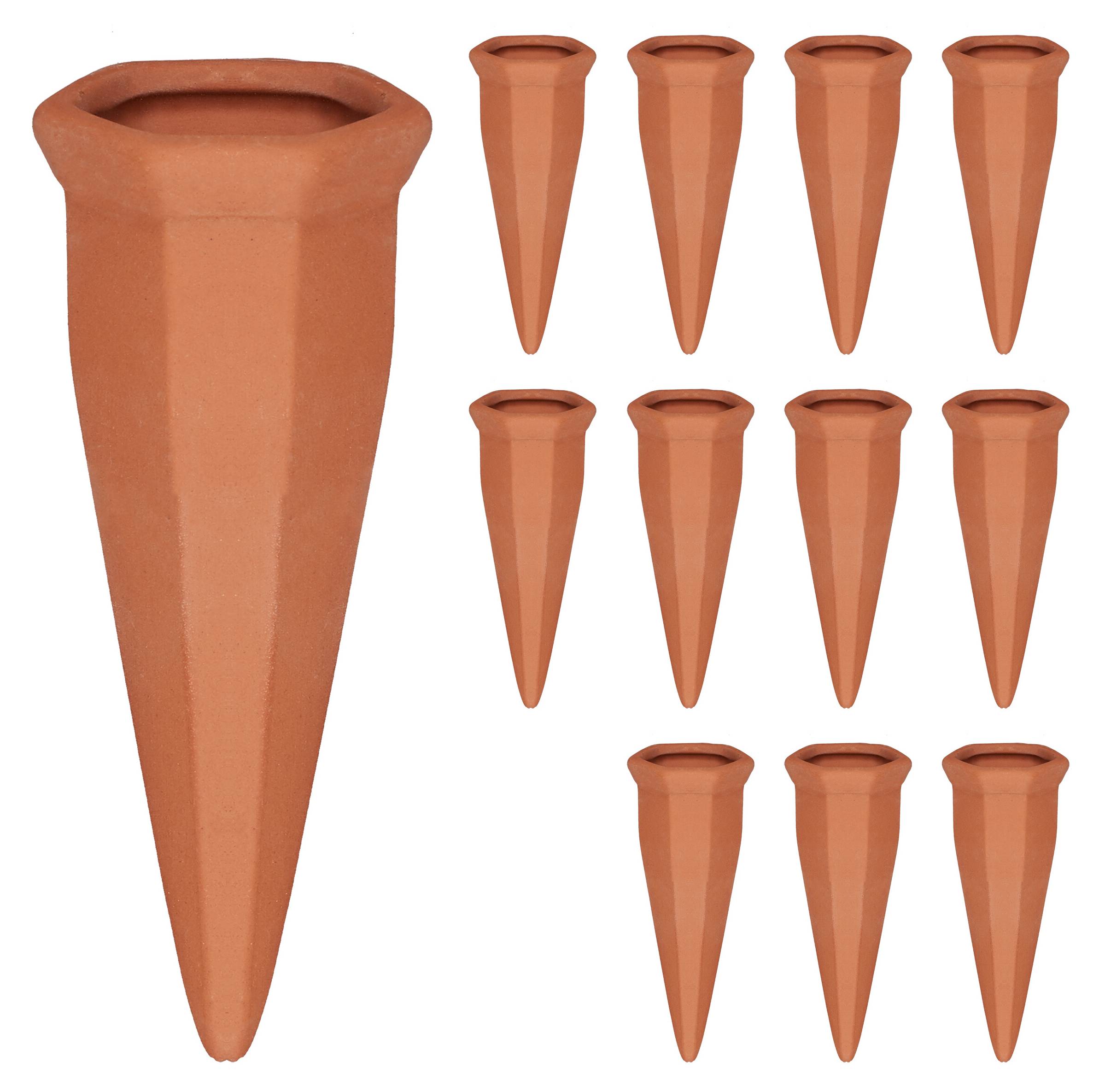 Lot De 6 Piquets D'arrosage Automatique En Terre Cuite Pour Plantes D' Intérieur Et D'extérieur