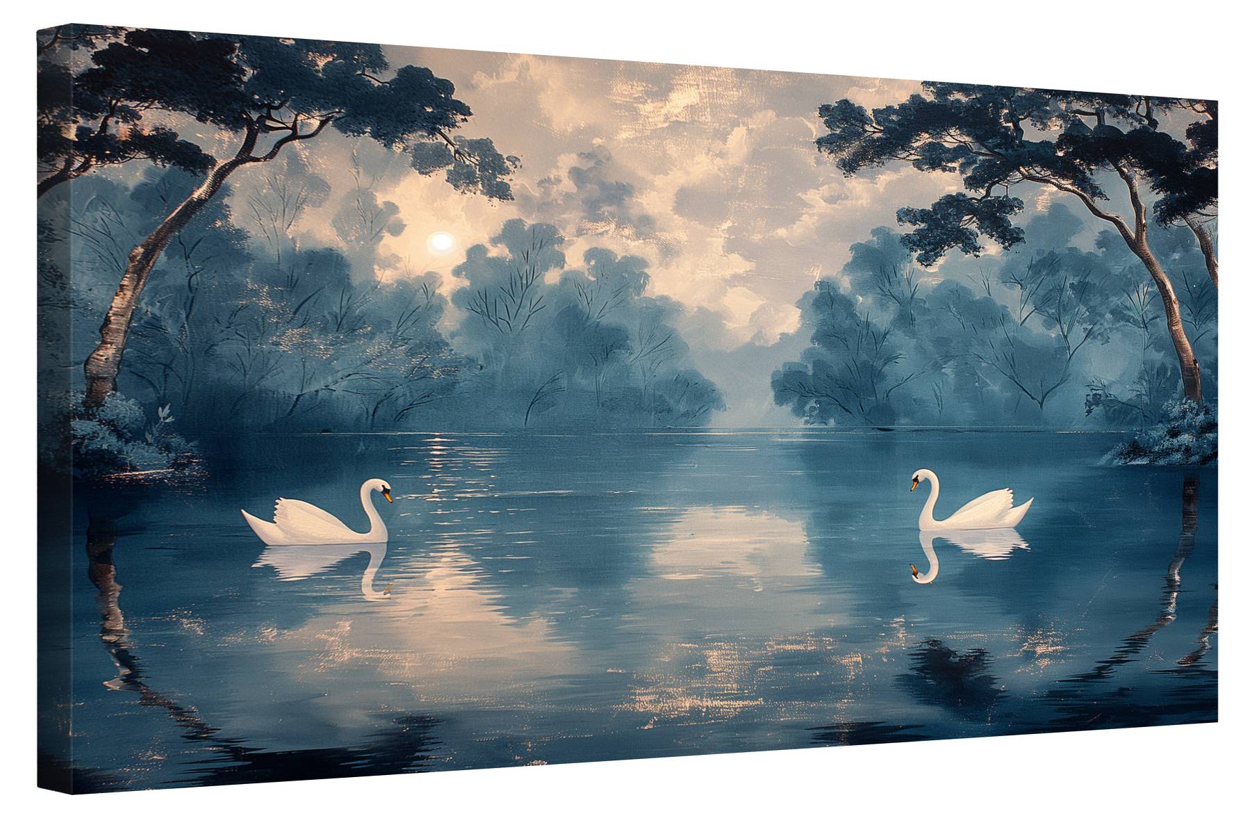 Gemälde Auf Leinwand – VR027-B, 24 X 48 Zoll, Moderner Wandschmuck Für Wohnzimmer & Büro