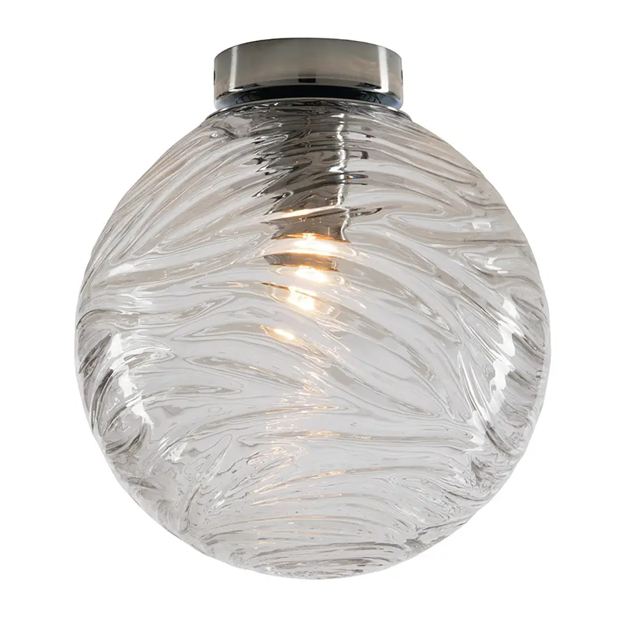 LED Deckenleuchte 脴30cm Glaskugel Klar